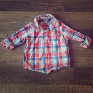 Carter’s Plaid Multicolor Dress Shirt 18m